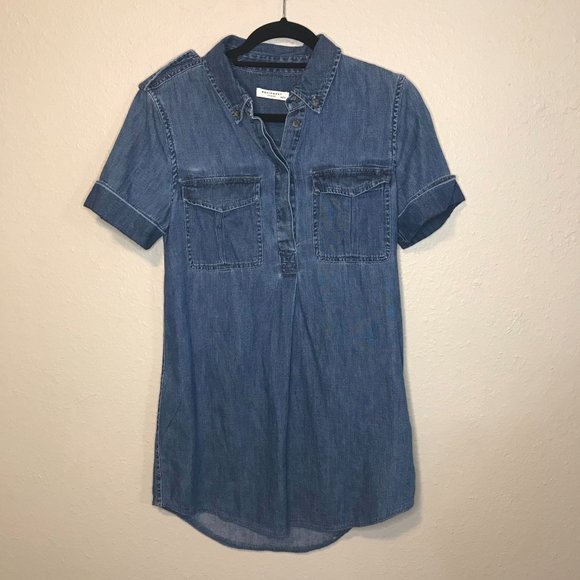Equipment Femme Rory Light Denim Chambray Shirt Dress - Picture 2 of 8